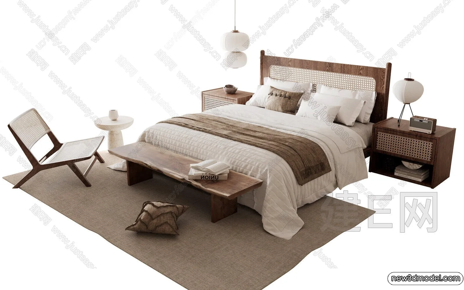 Bed 3D Models – 3D Furniture for Bedroom – 036