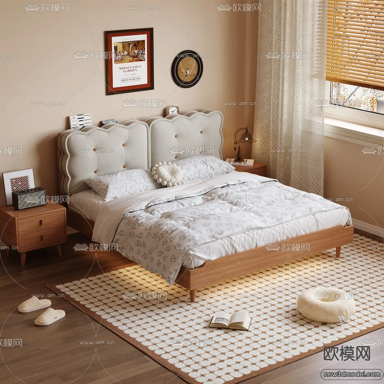 Bed 3D Models – 3D Furniture for Bedroom – 039