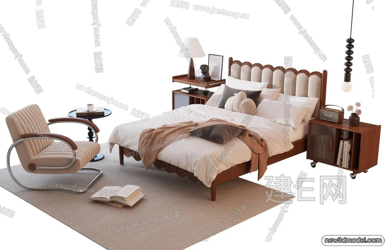 Bed 3D Models – 3D Furniture for Bedroom – 042