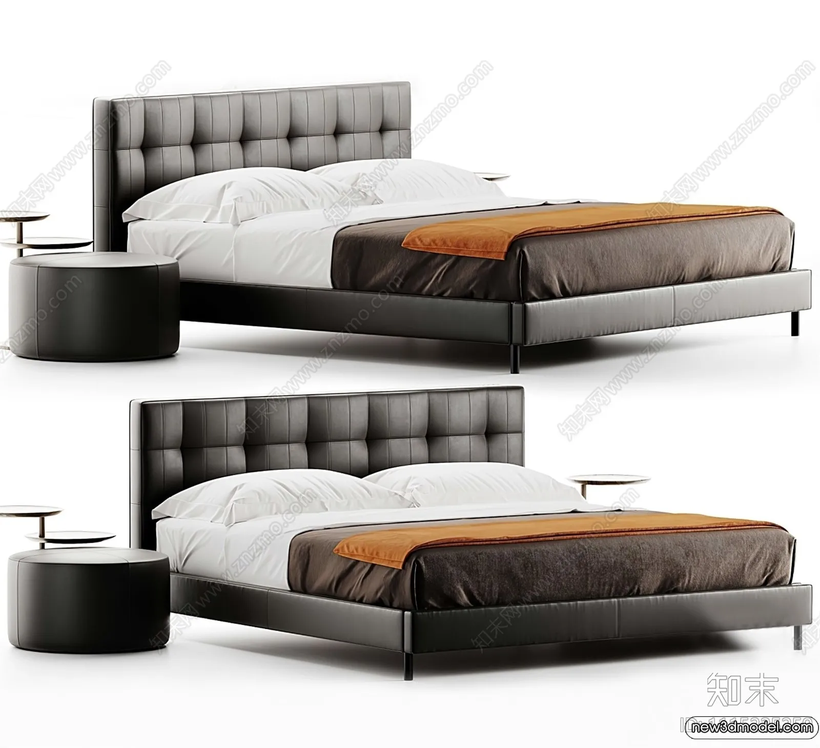 Bed 3D Models – 3D Furniture for Bedroom – 048