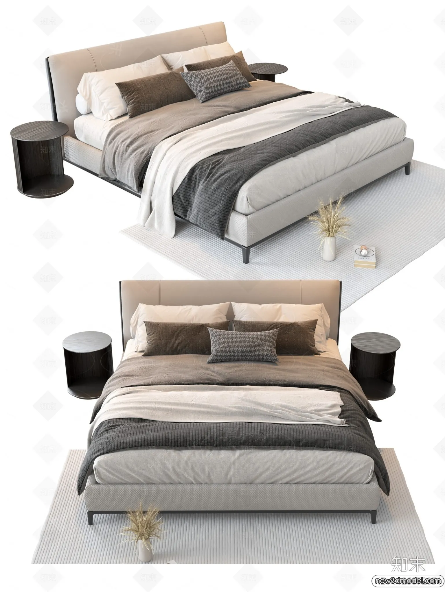 Bed 3D Models – 3D Furniture for Bedroom – 056