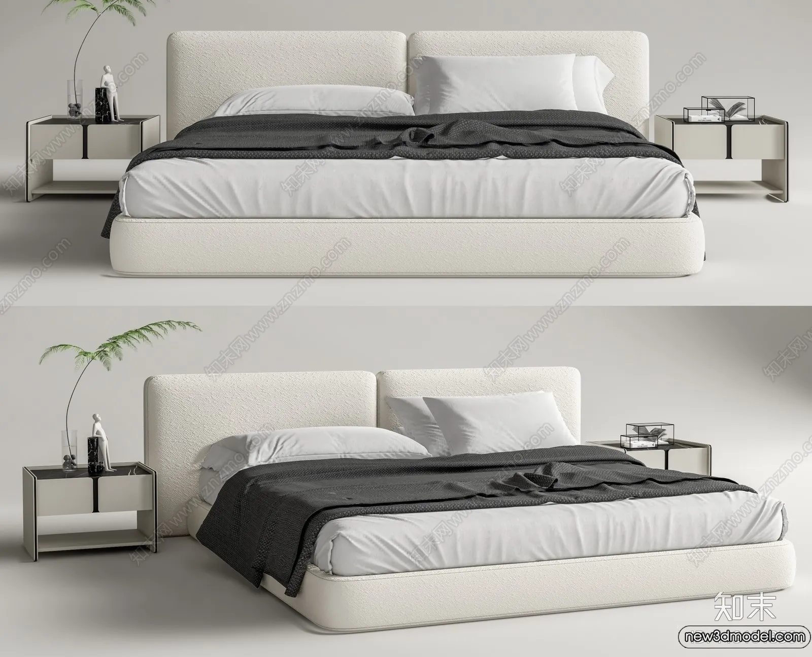 Bed 3D Models – 3D Furniture for Bedroom – 063