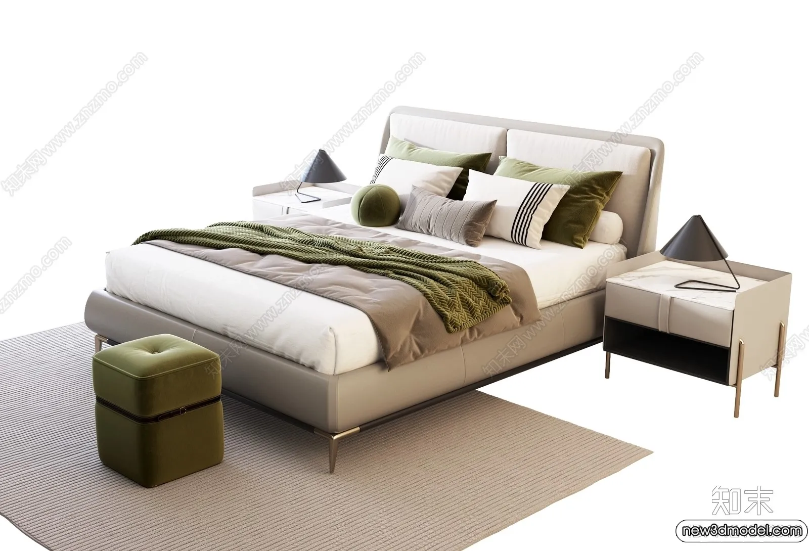 Bed 3D Models – 3D Furniture for Bedroom – 064