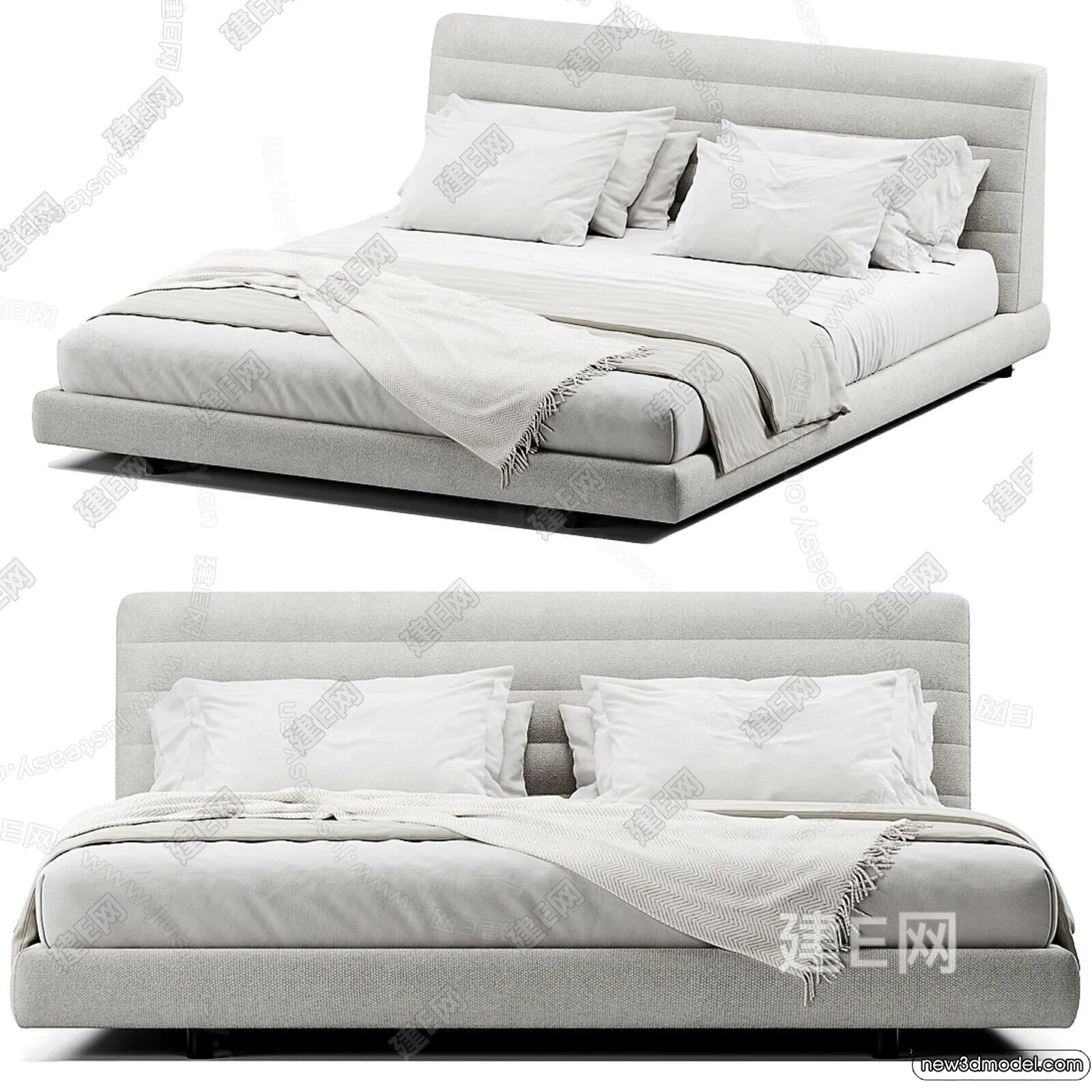 Bed 3D Models – 3D Furniture for Bedroom – 075