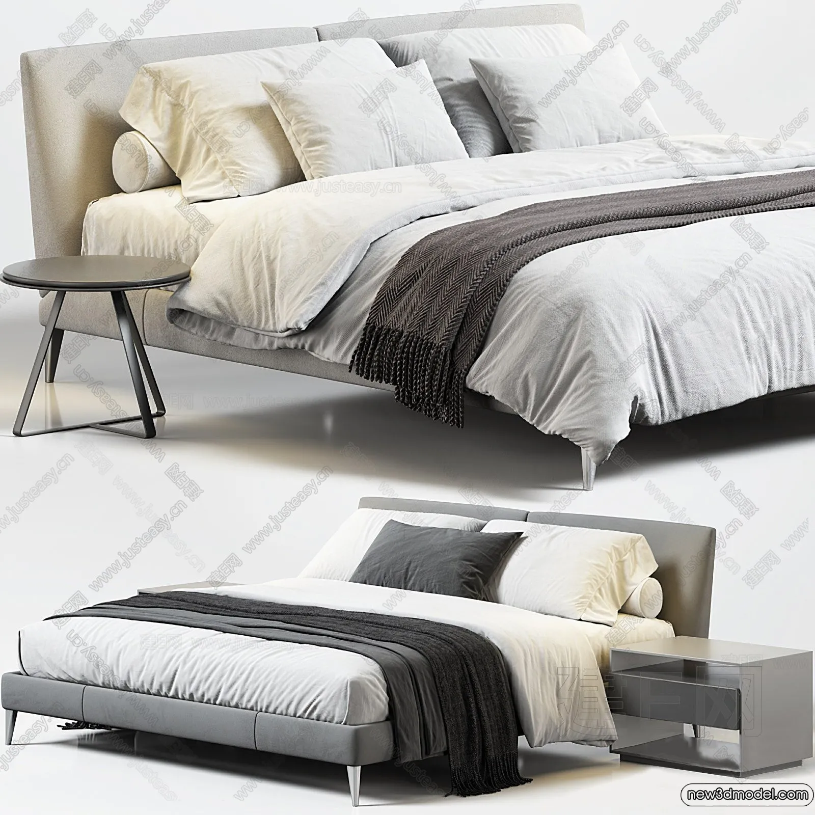 Bed 3D Models – 3D Furniture for Bedroom – 086