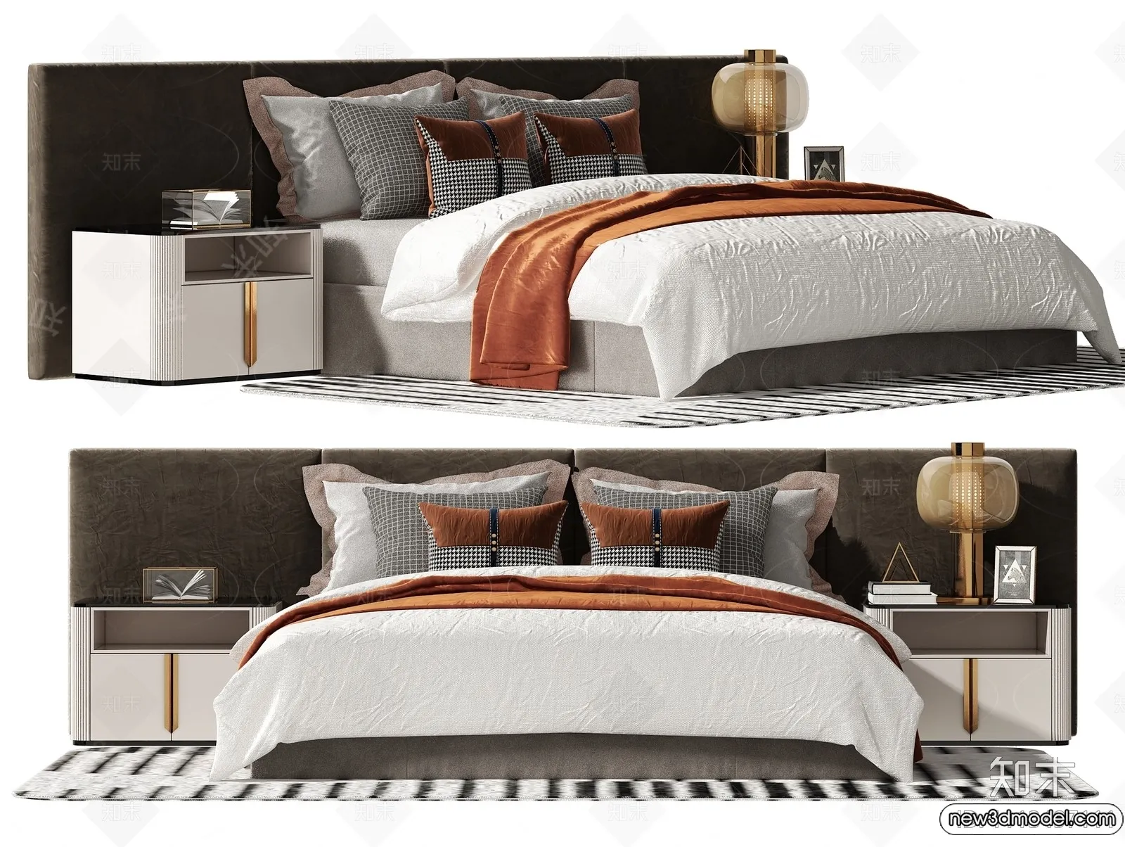 Bed 3D Models – 3D Furniture for Bedroom – 091