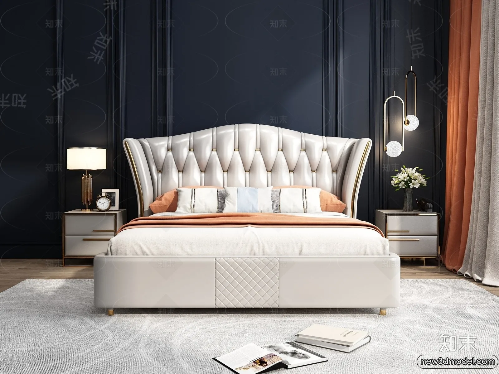 Bed 3D Models – 3D Furniture for Bedroom – 092