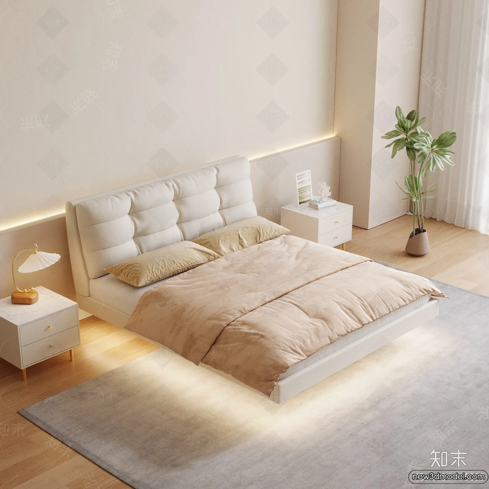 Bed 3D Models – 3D Furniture for Bedroom – 095