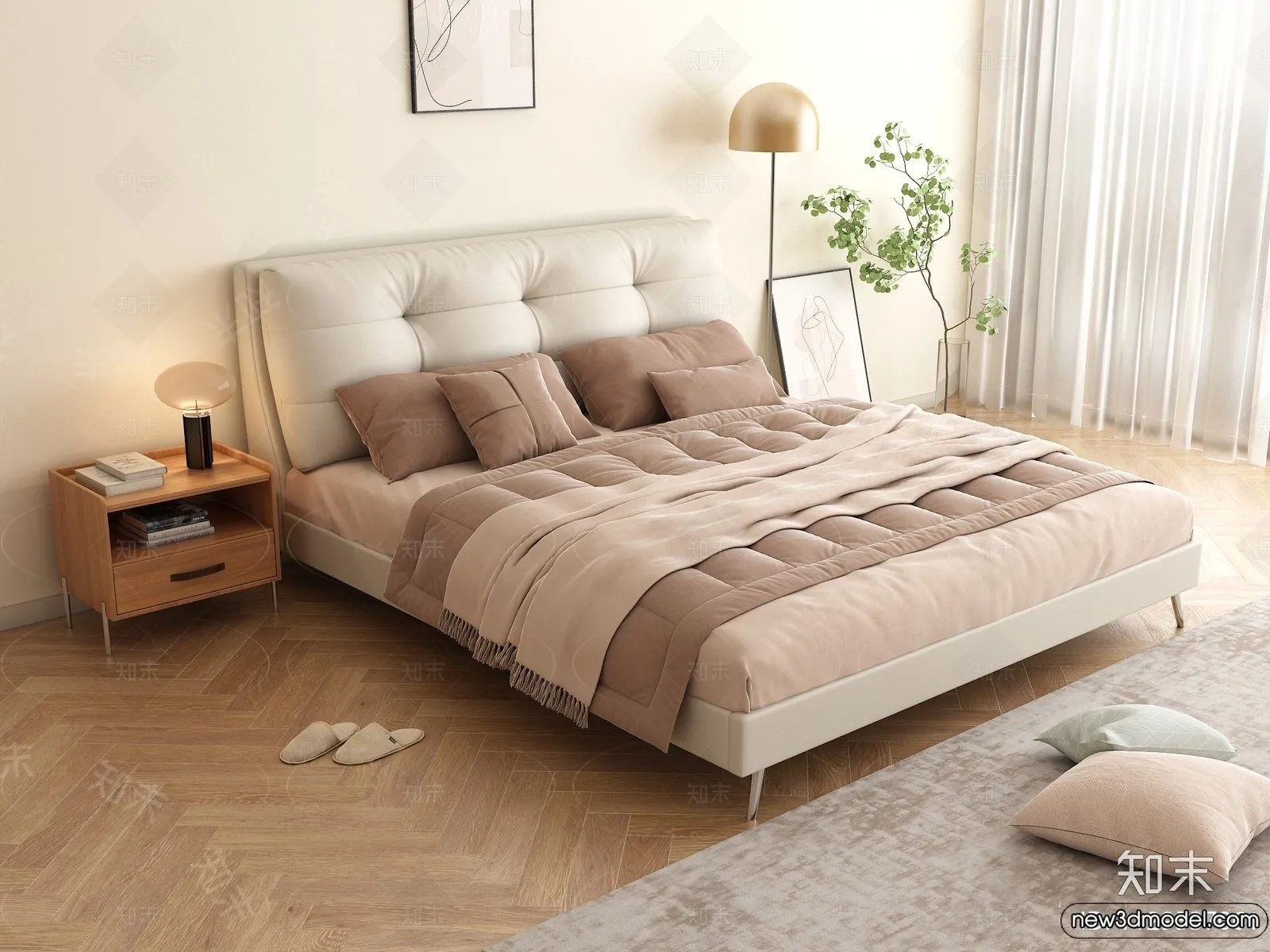 Bed 3D Models – 3D Furniture for Bedroom – 098