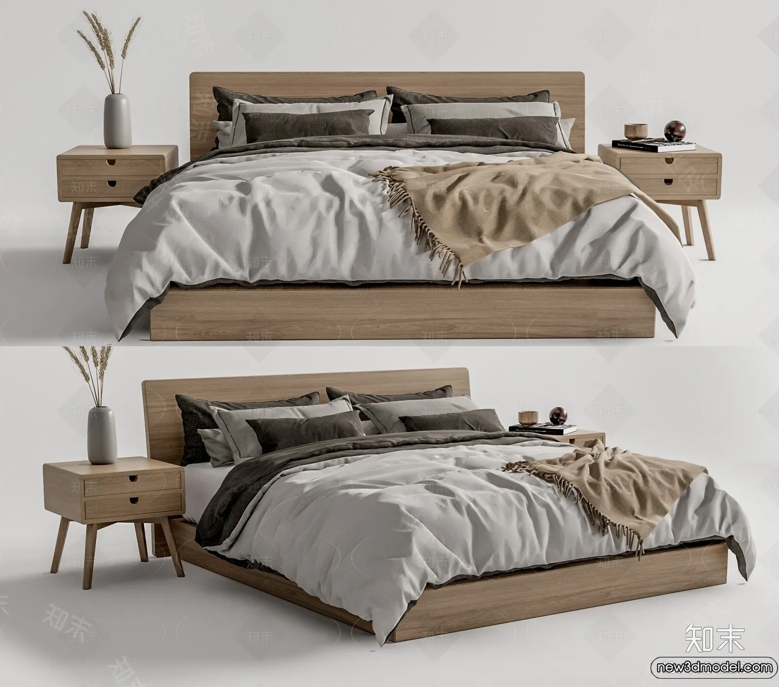 Bed 3D Models – 3D Furniture for Bedroom – 109