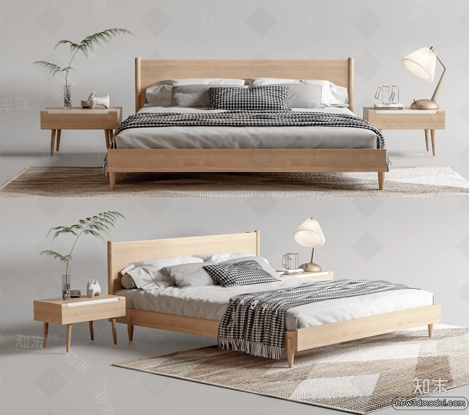 Bed 3D Models – 3D Furniture for Bedroom – 129