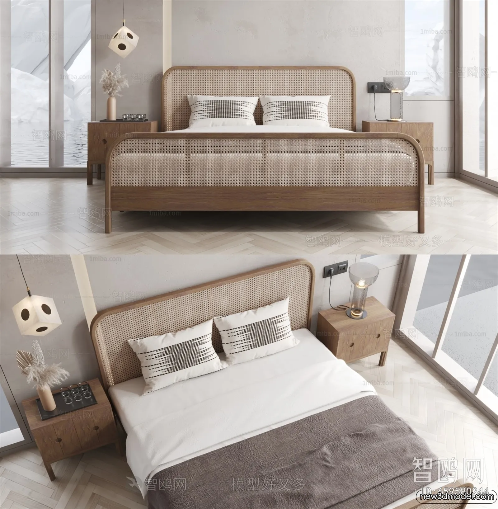 Bed 3D Models – 3D Furniture for Bedroom – 138