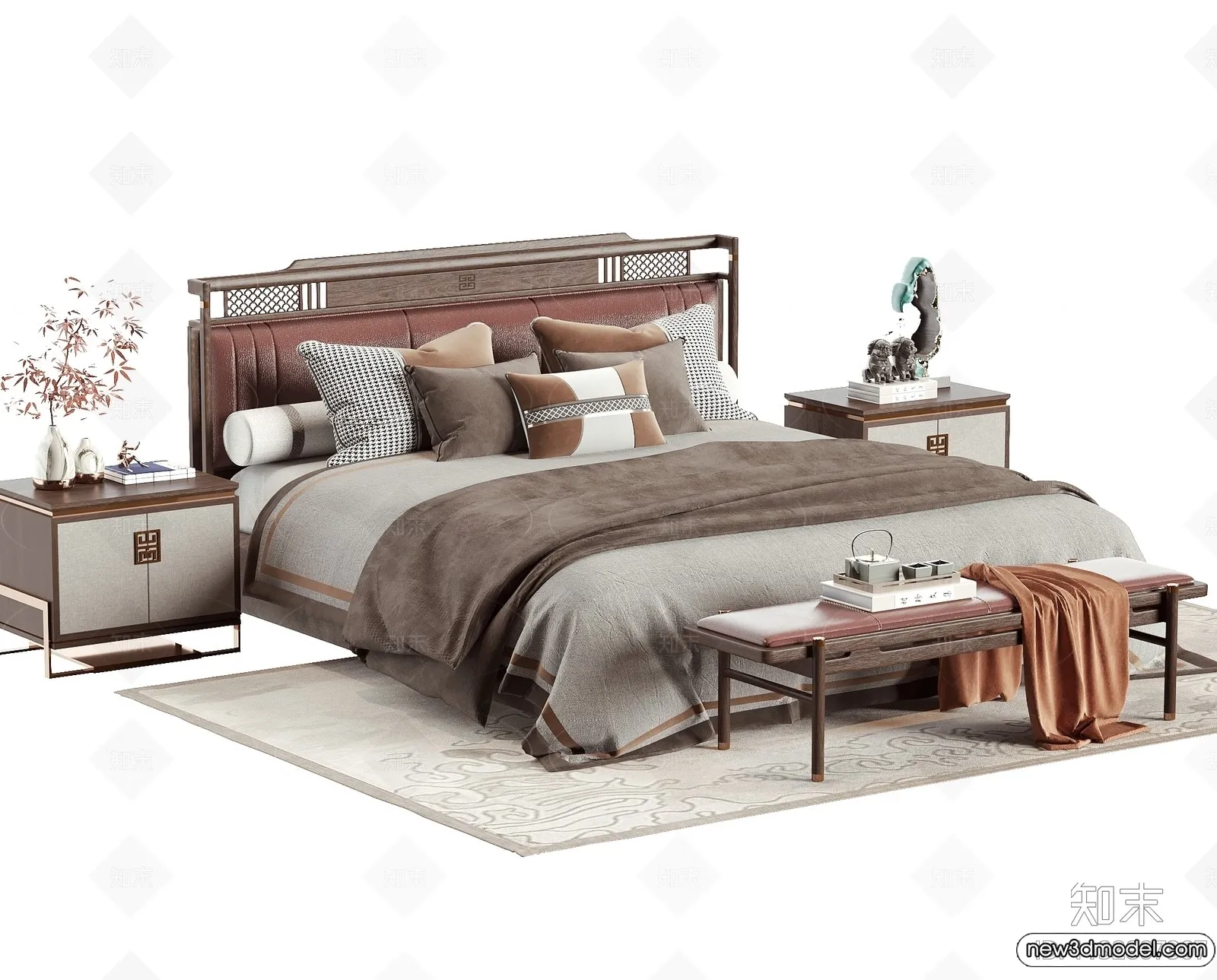 Bed 3D Models – 3D Furniture for Bedroom – 161