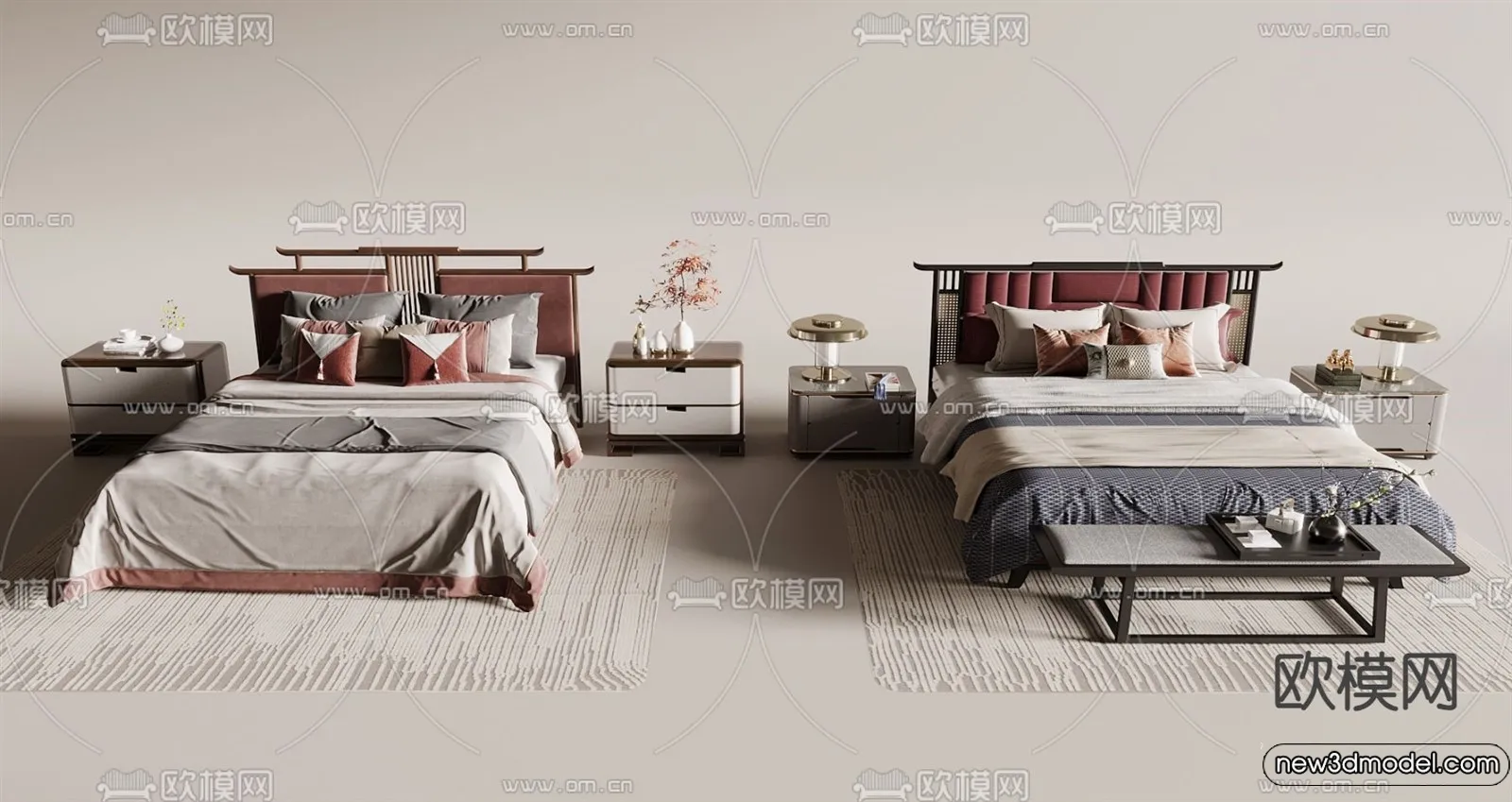 Bed 3D Models – 3D Furniture for Bedroom – 162