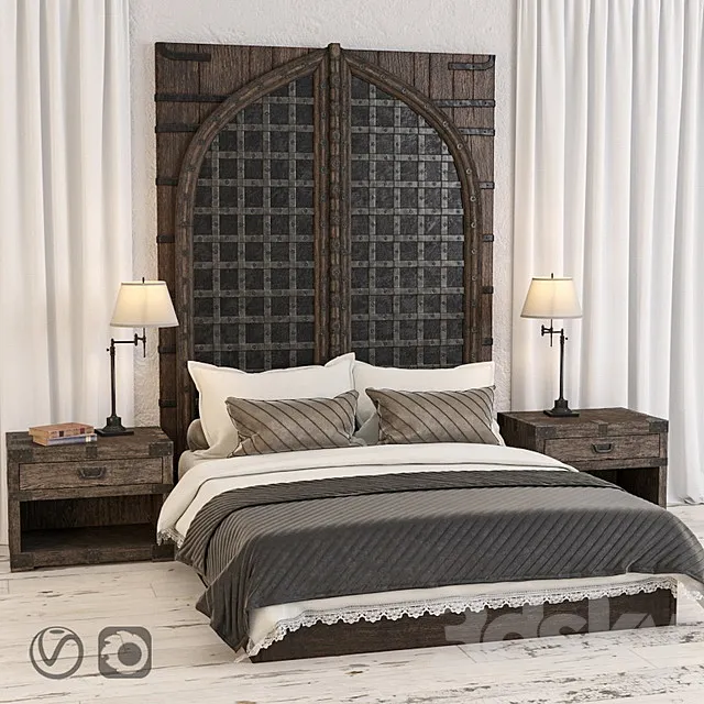 BED _ RH INDIAN FORTRESS 3ds Max