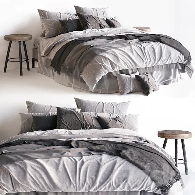 Bed _ Scandinavian 2 3ds Max