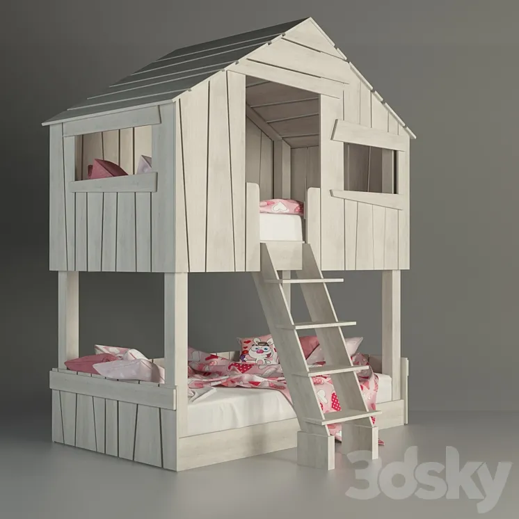 Bed – a house for a child's room 3DS Max