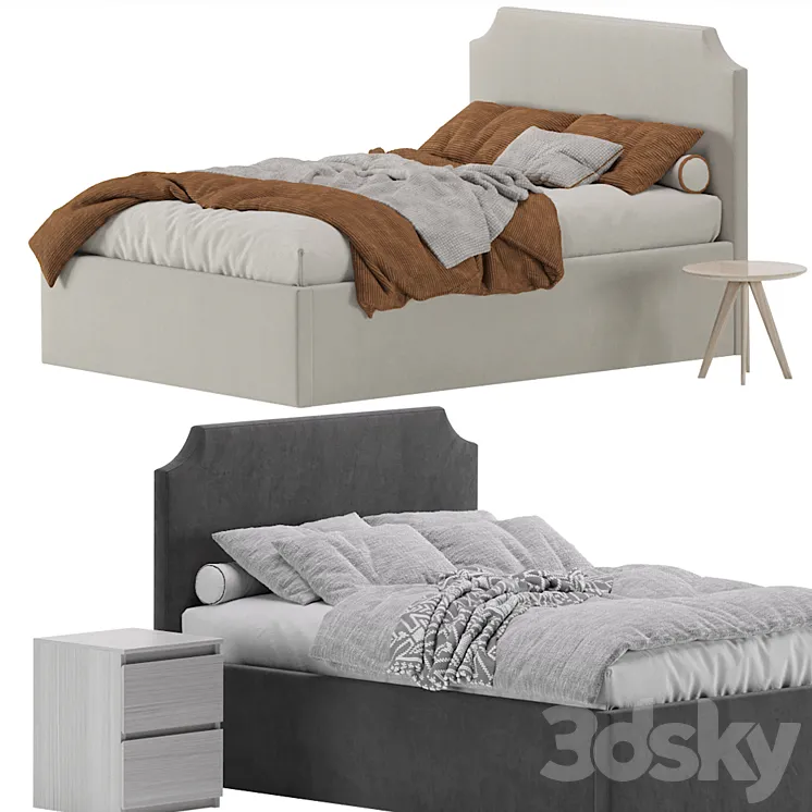 Bed Adona 140 Barhat Gray by Divan.ru 3DS Max Model