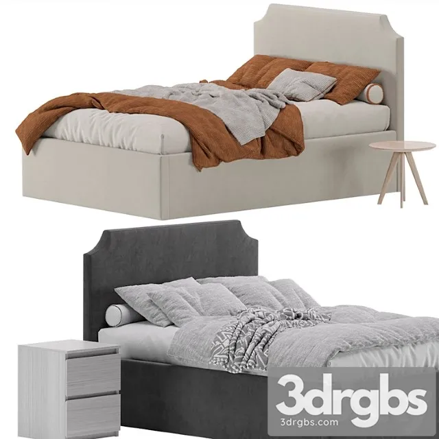 Bed adona 140 barhat gray by divan.ru