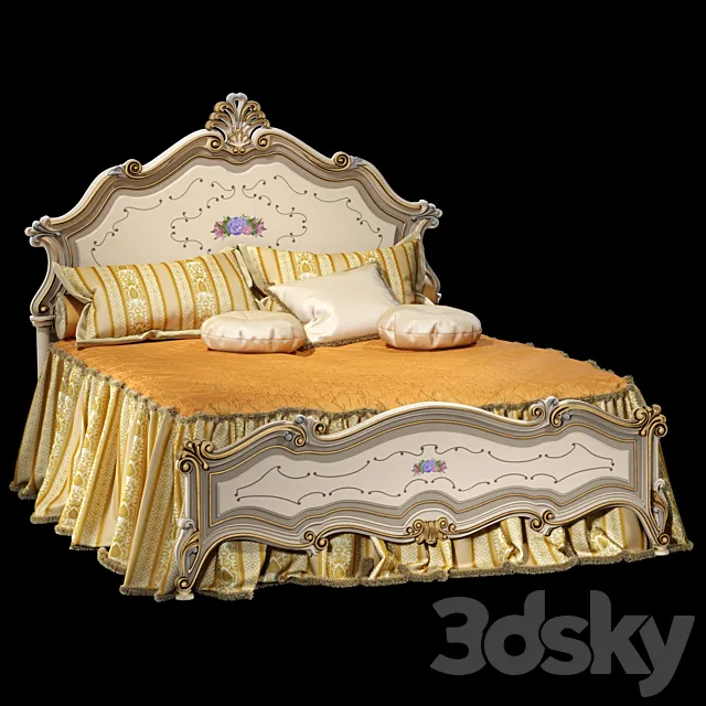 Bed Alberto_Mario_Ghezzani_Barocco 3ds Max