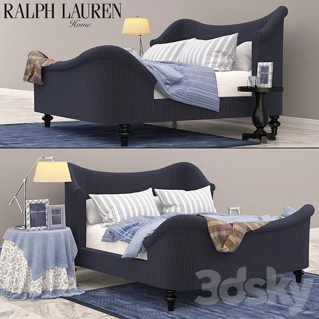 Bed and accessories RALPH LAURAN HOME 3DSMax File