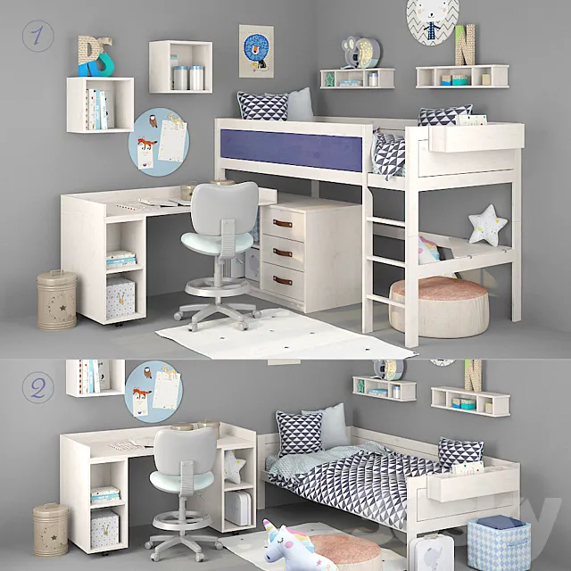 Bed and table for the boy from Lifetime 3DSMax File