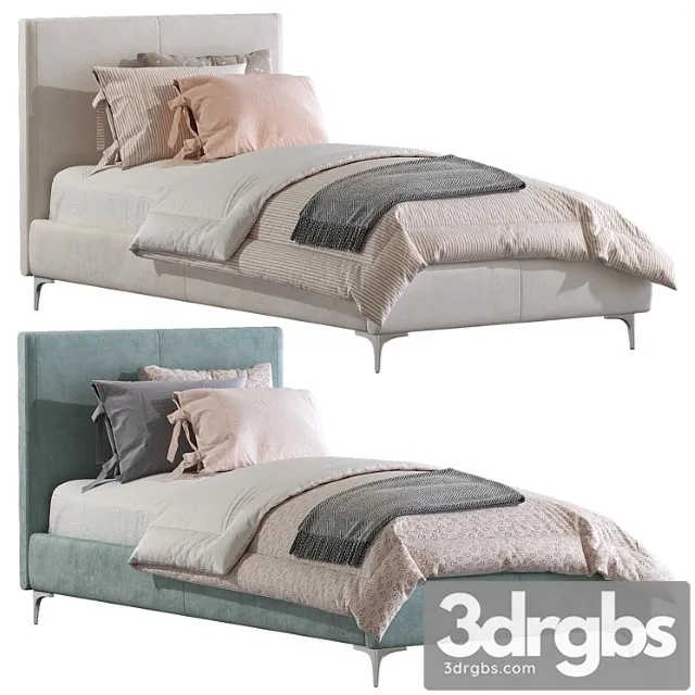 Bed andes deco upholstered bed 2 2 3dsmax Download