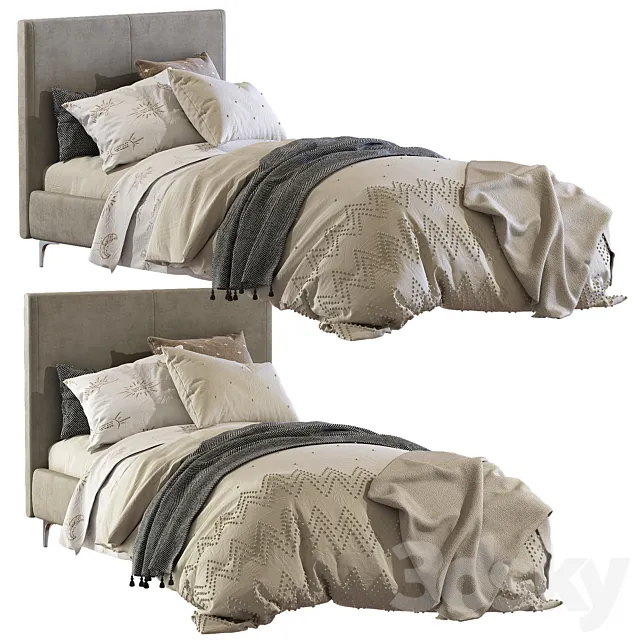 Bed Andes Deco Upholstered Bed 3ds Max