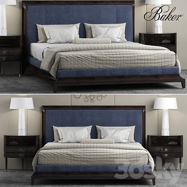 Bed baker MODERNE PLATFORM BED 3DS Max Model