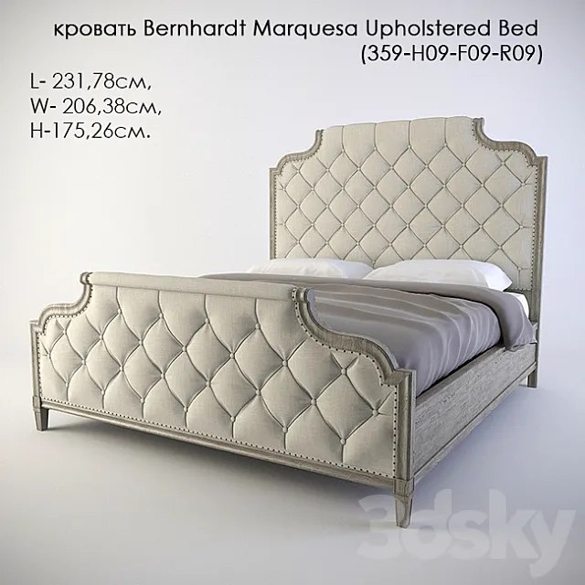 Bed Bernhardt Marquesa Upholstered Bed 3DSMax File