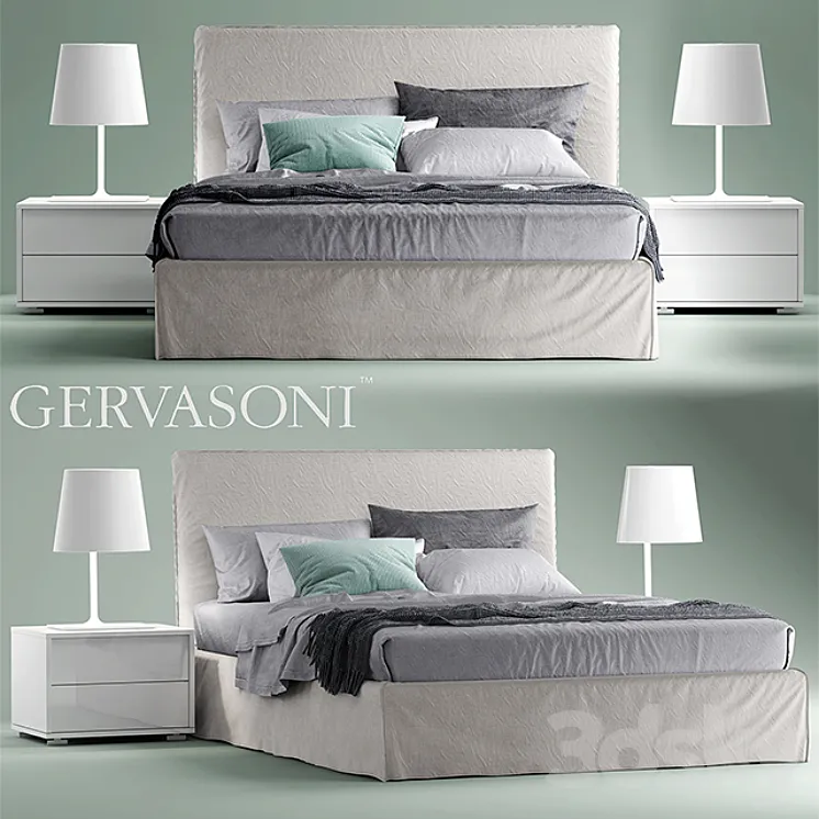 Bed Bett gervasoni Ghost 80 E 3DS Max