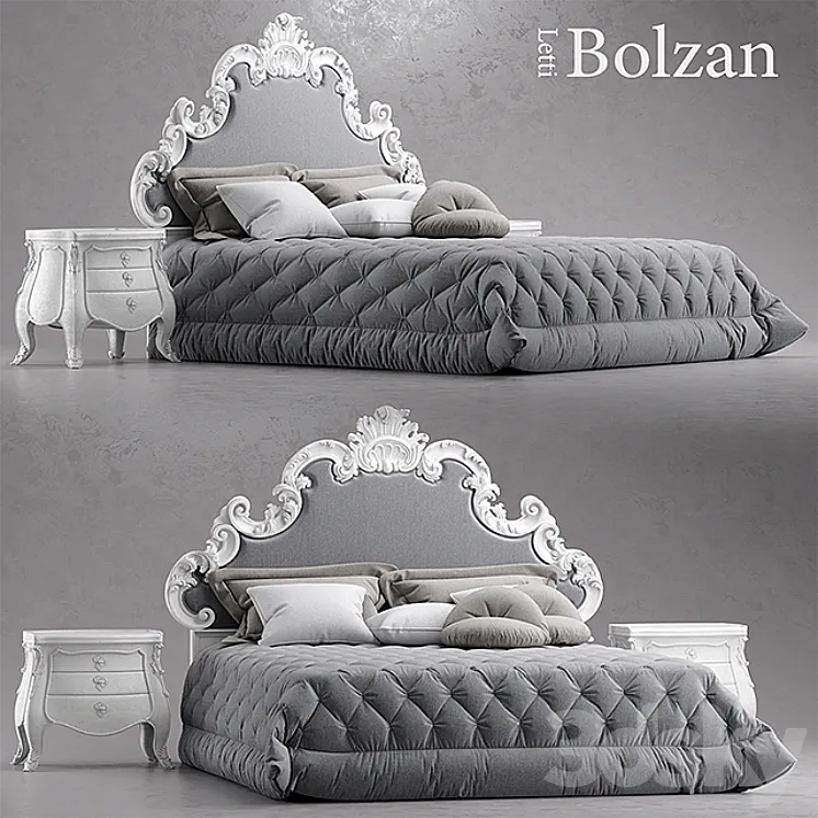 Bed Bolzan Letti FLORENCE CHIC 3DS Max