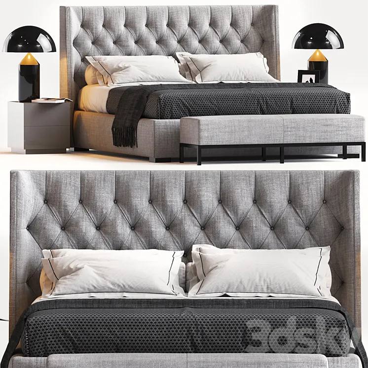 BED BY MERIDIANI 2 3DS Max