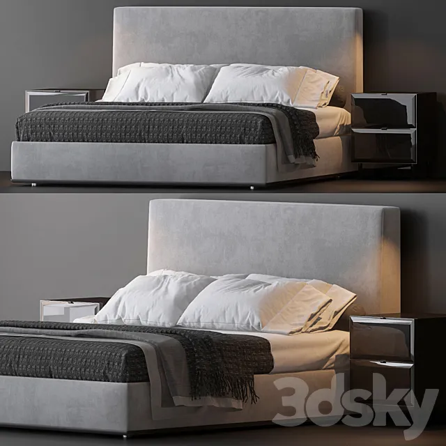 BED BY MINOTTI 9 3ds Max