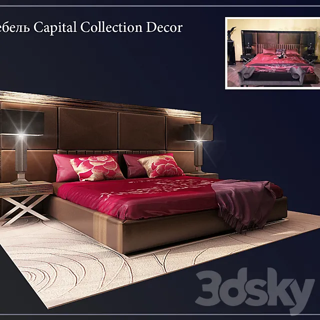Bed Capital Collection Decor 3DSMax File