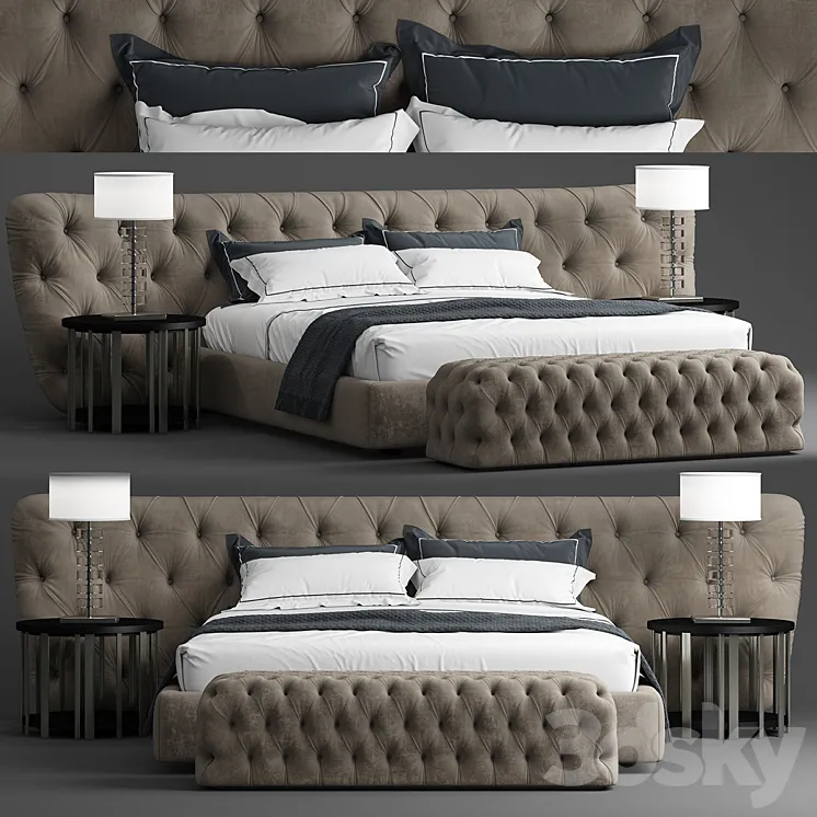 Bed Casamilano ROYALE CAPITONE 3DS Max
