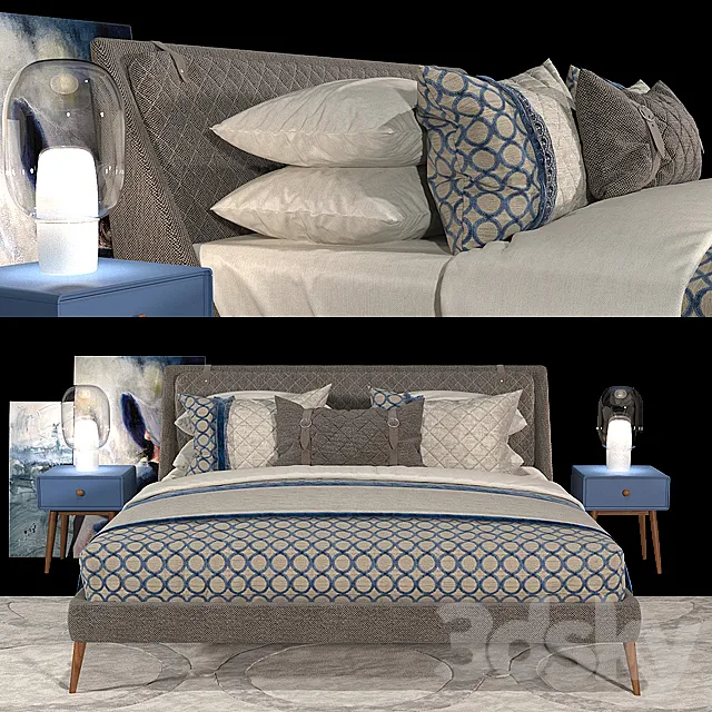 Bed CHELSEA – Berto salotti 3ds Max
