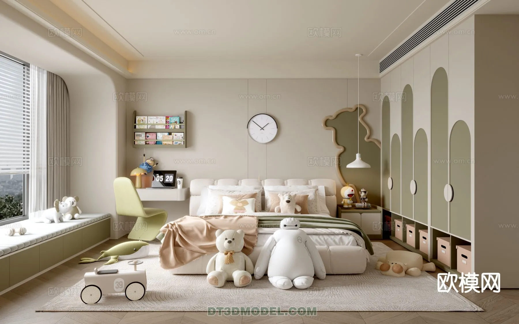 Bed Child – 3D Model For Interior Design – 427