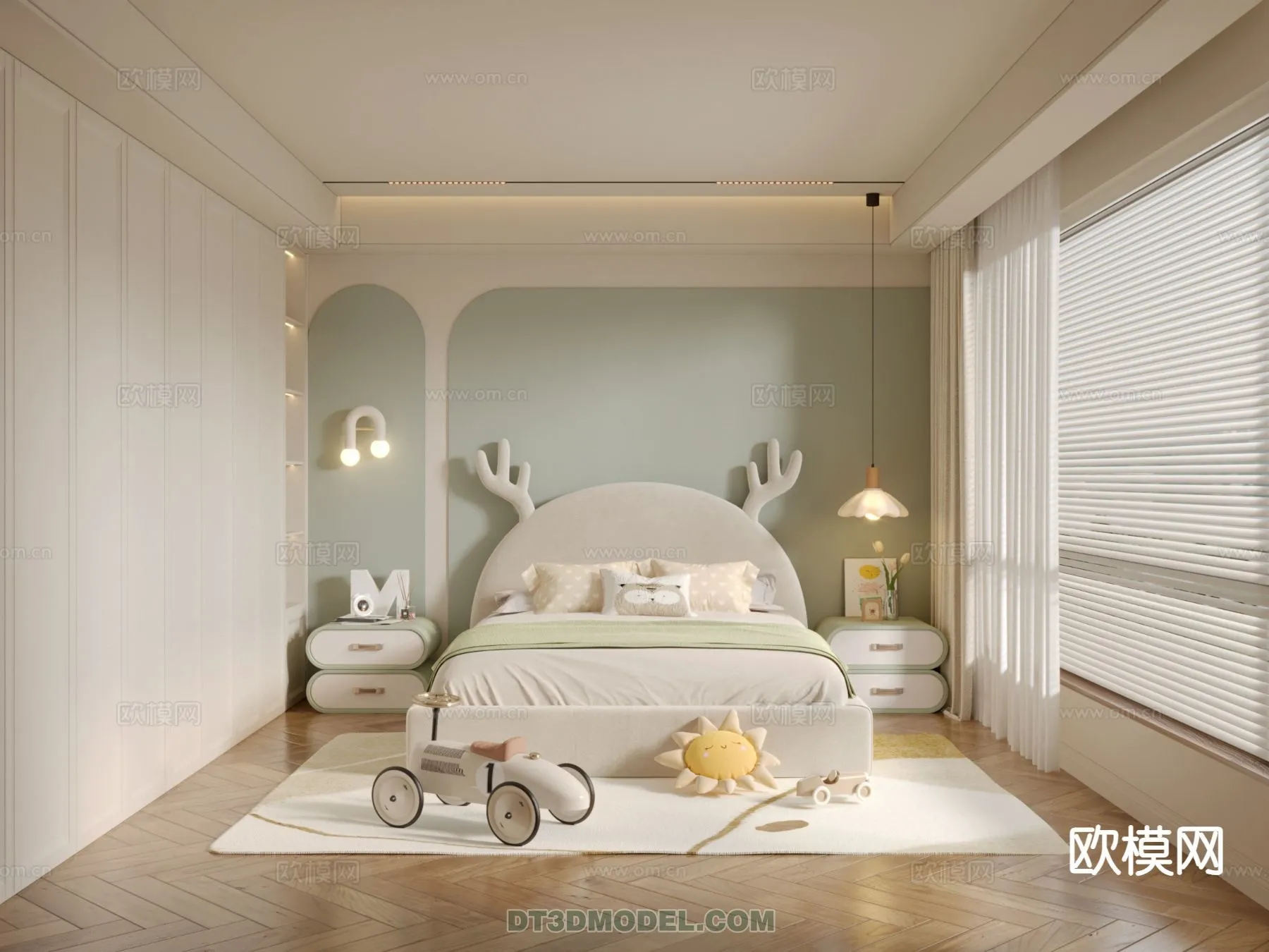 Bed Child – 3D Model For Interior Design – 429