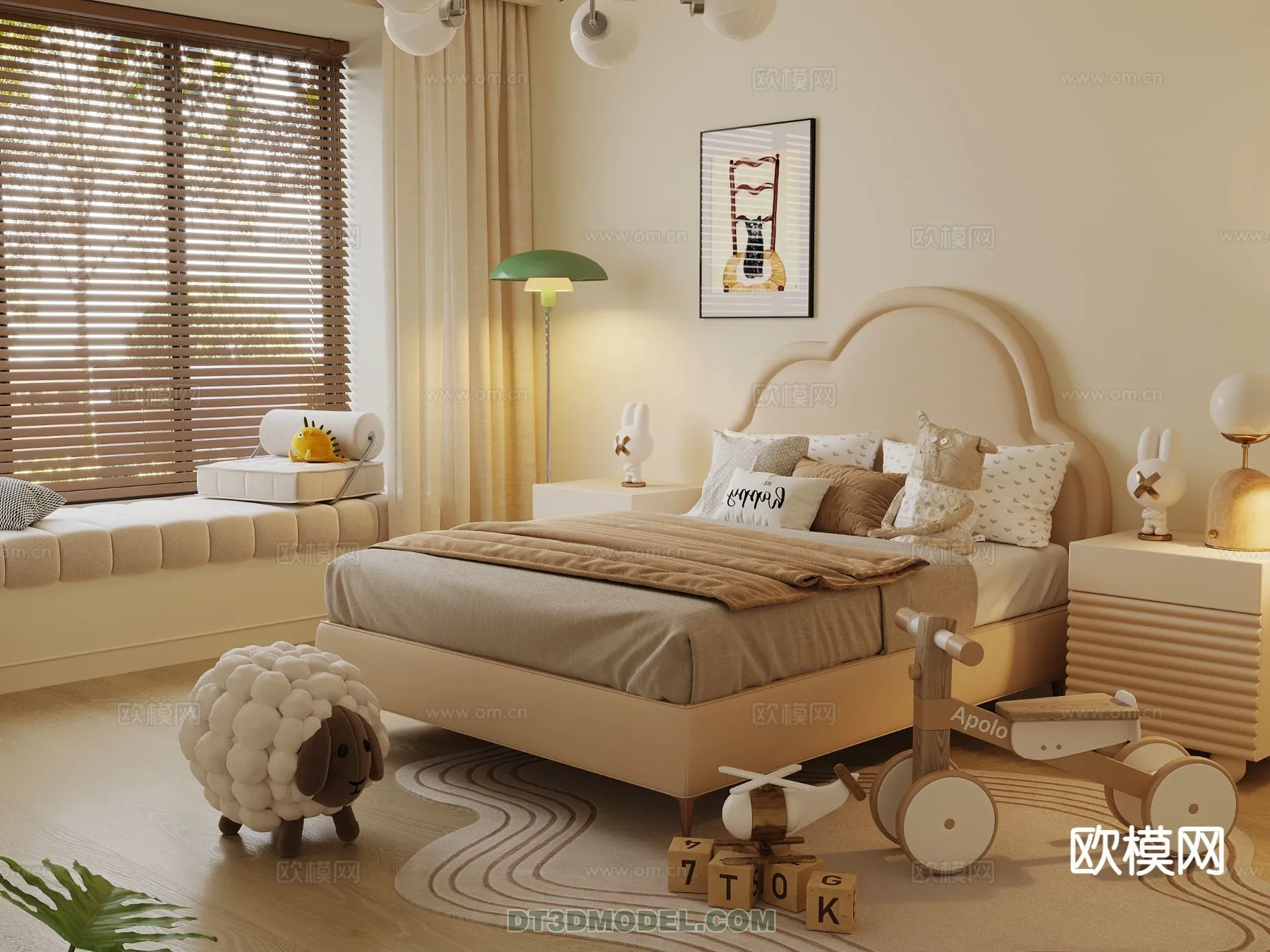 Bed Child – 3D Model For Interior Design – 433