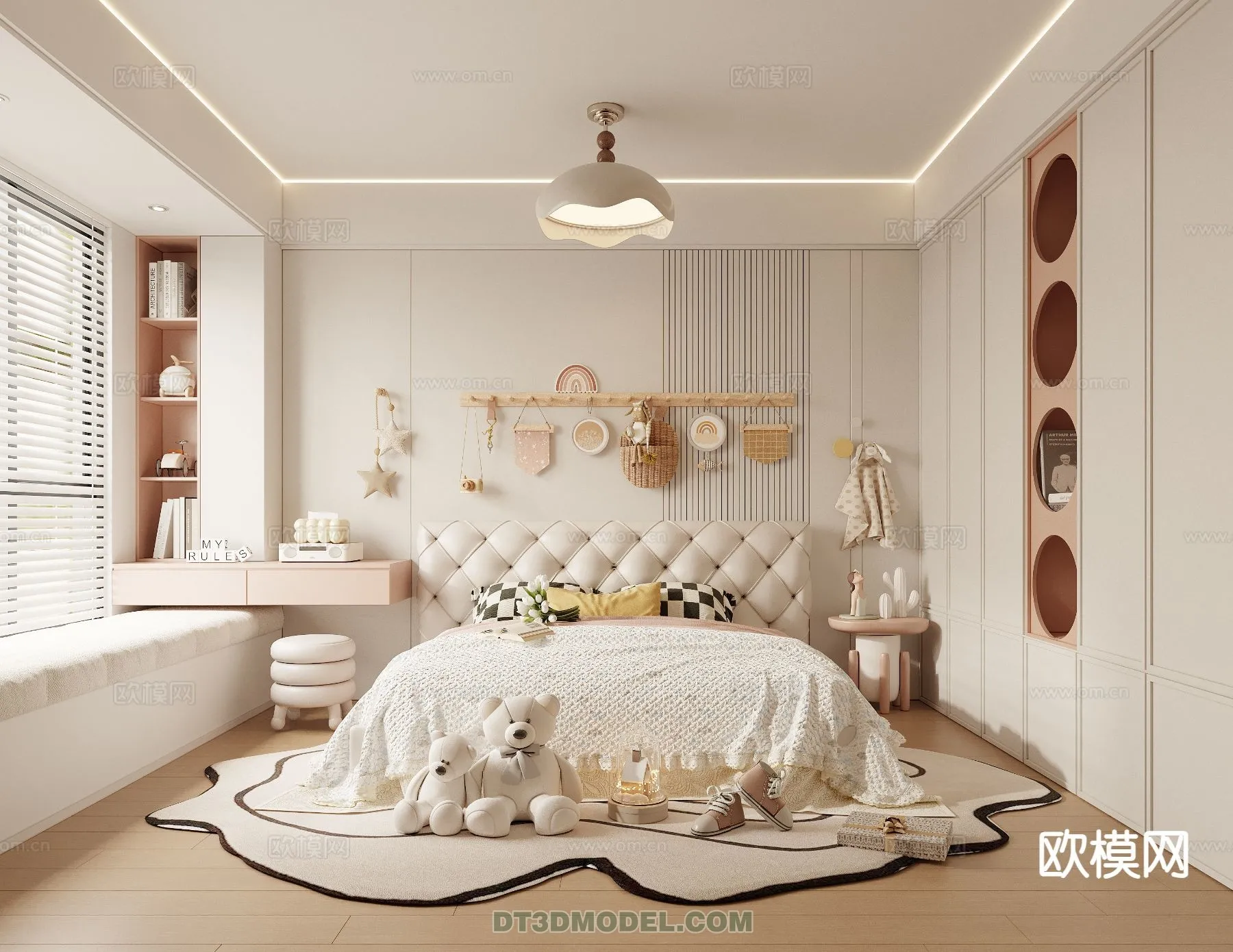 Bed Child – 3D Model For Interior Design – 437