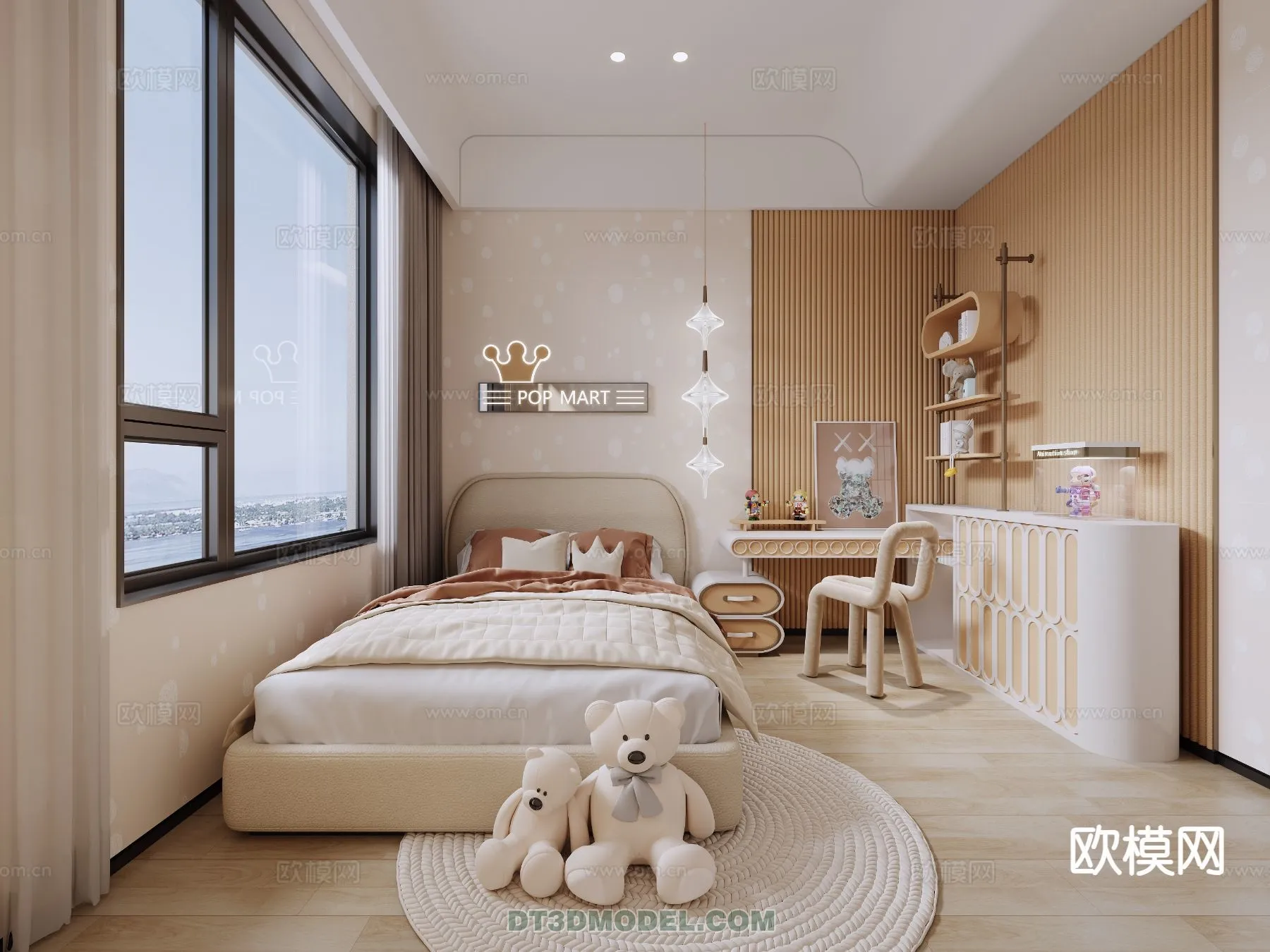 Bed Child – 3D Model For Interior Design – 439