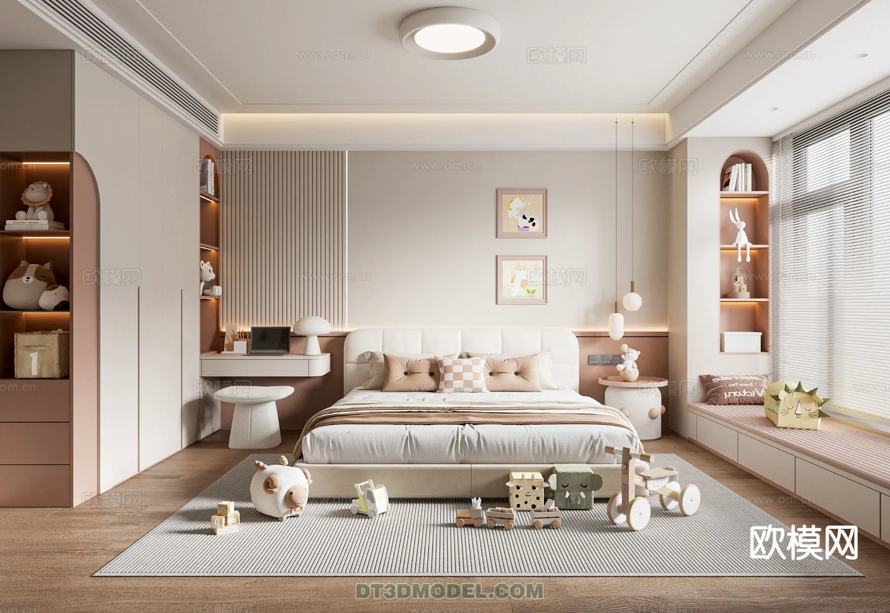 Bed Child – 3D Model For Interior Design – 441