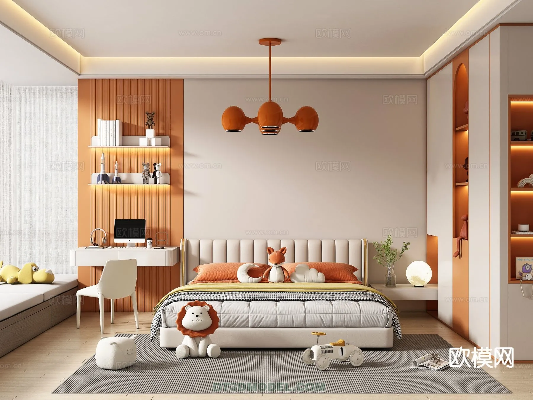 Bed Child – 3D Model For Interior Design – 442