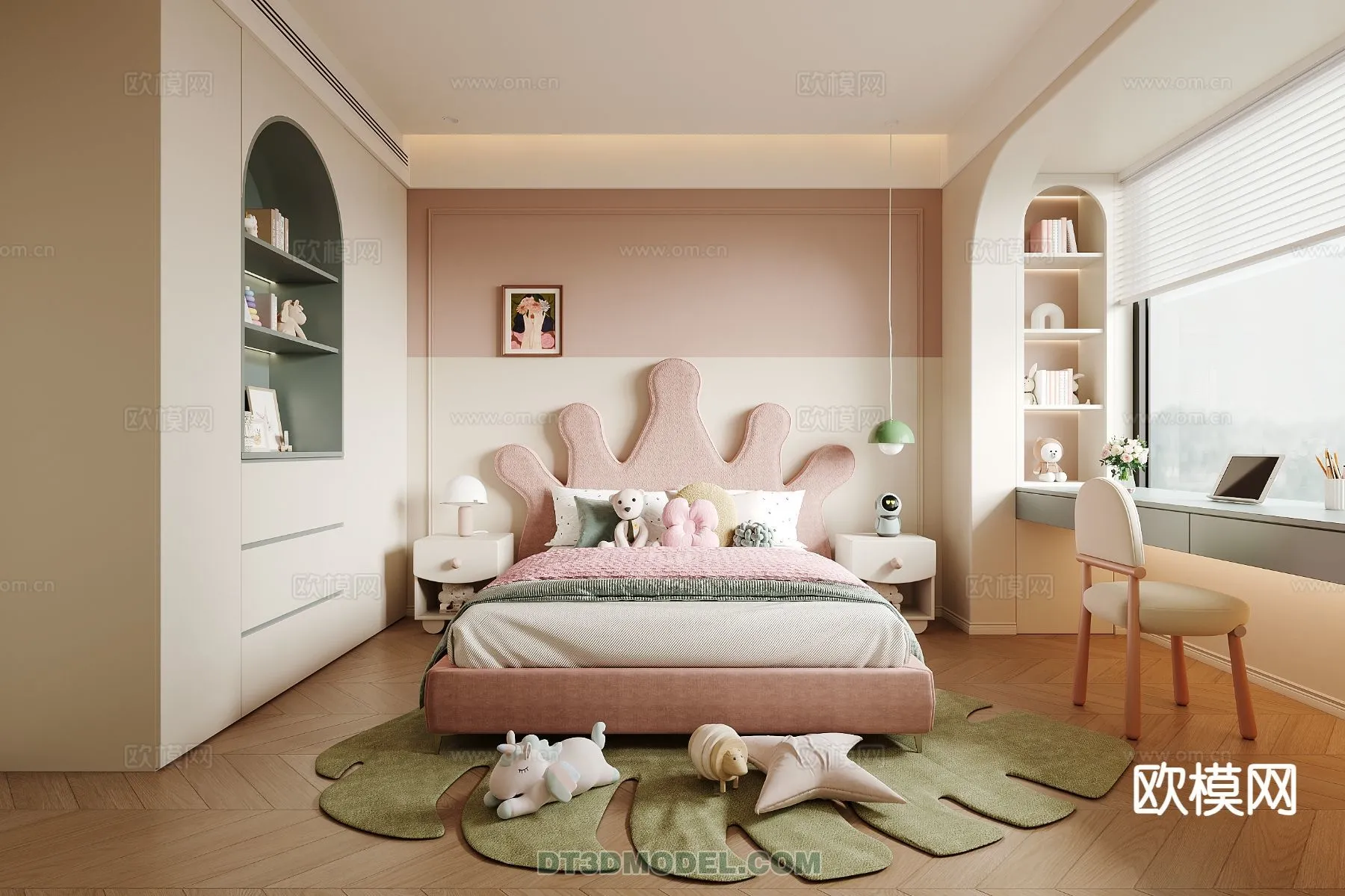 Bed Child – 3D Model For Interior Design – 445