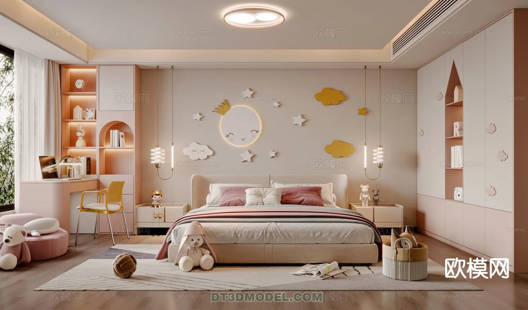 Bed Child – 3D Model For Interior Design – 454