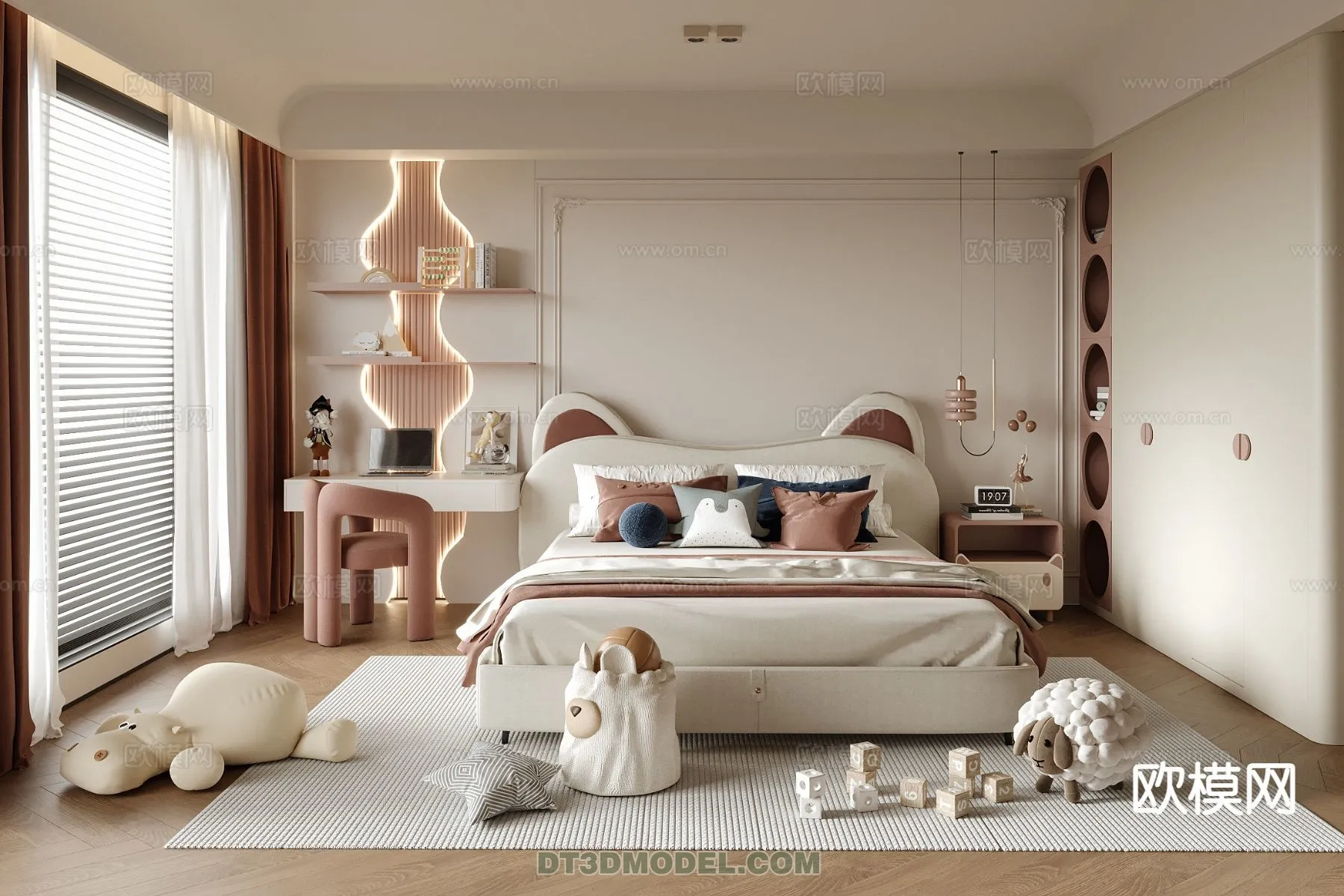 Bed Child – 3D Model For Interior Design – 459