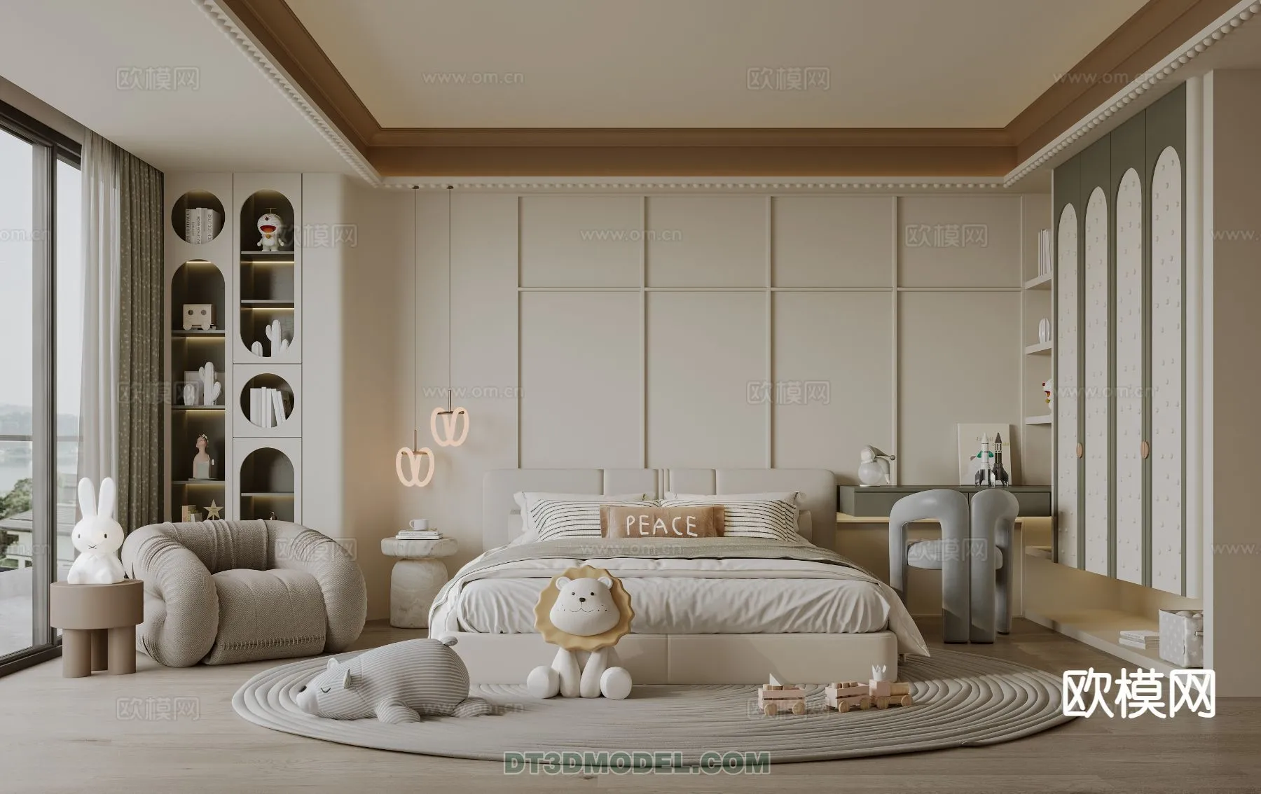 Bed Child – 3D Model For Interior Design – 465