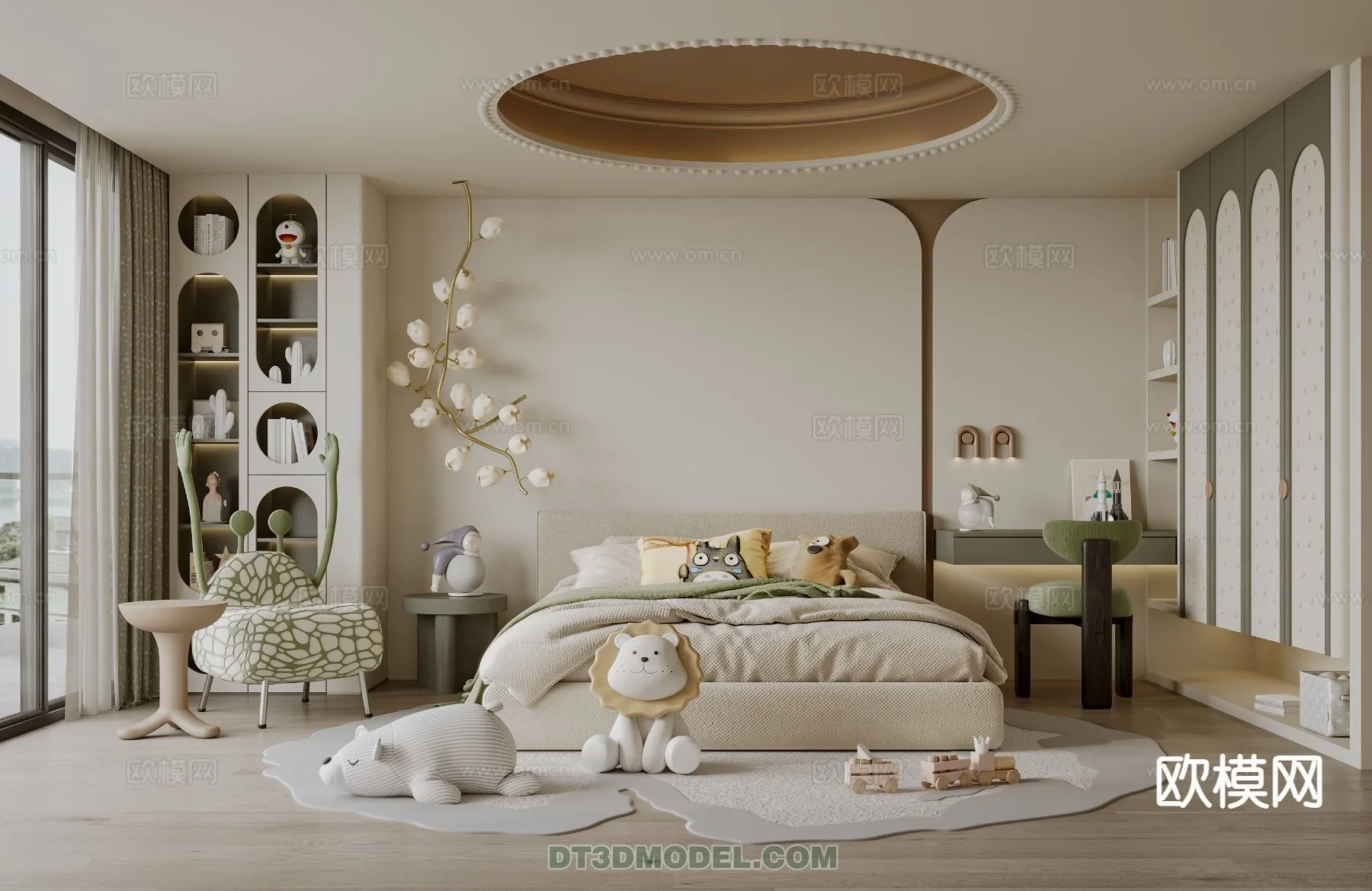 Bed Child – 3D Model For Interior Design – 466