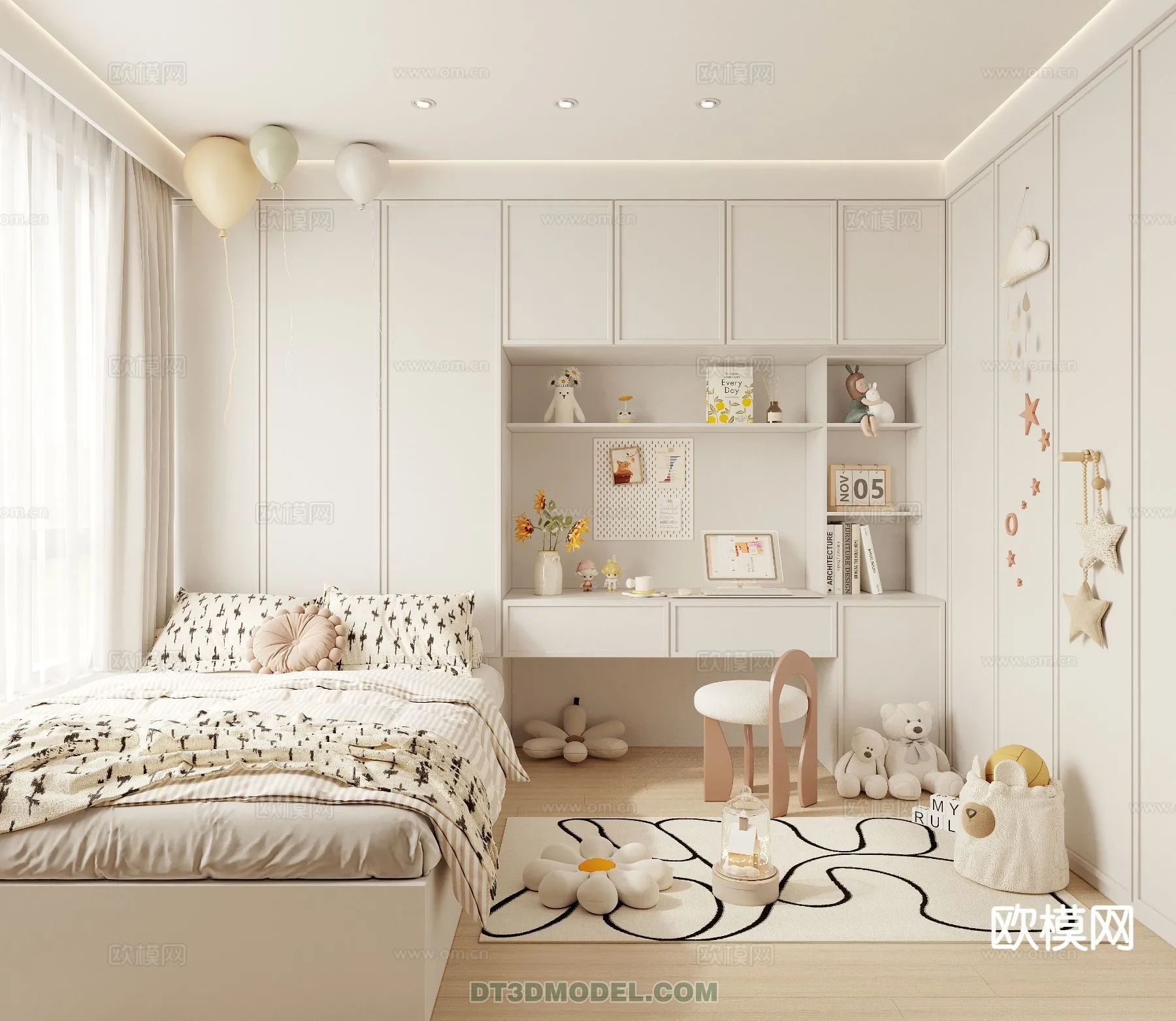 Bed Child – 3D Model For Interior Design – 468